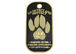 China Zinc Alloy, Aluminum, Stainless Steel Metal Personalised Dog Tags With Synthetic Enamel, Gold Plating factory