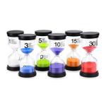 Black Cover Hour Glass Egg Timer 1 Minute - 24 Hours Sand Clock Hourglass