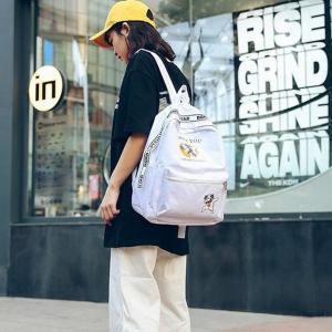 China New women's backpack casual all-purpose nylon backpack large capacity college wind student bag factory