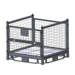 Heavy Duty 600kg Industrial Wire Mesh Containers Warehouse Storage Durable