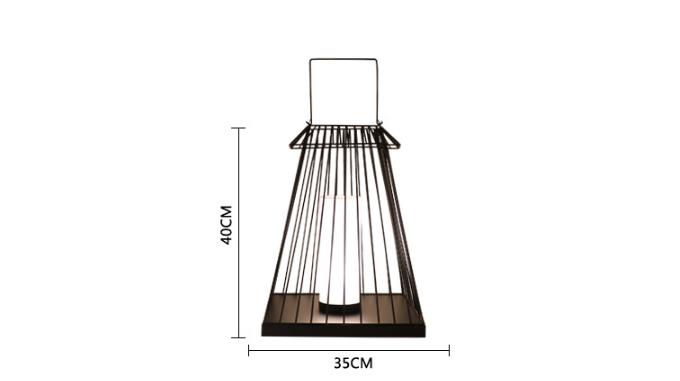 Creative Rattan Floor Lantern Lamp E27 Base For Outdoor Garden