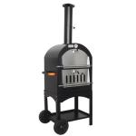 Outdoor Courtyard Charcoal Oven for Baking Pizza Portable and 30.5*30.5cm Stone