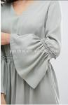 Professional clothing factory custom women v neck flared cuffs plus size dress