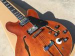 Matt Brown color ES335 Jazz Electric Guitar,Top quality Hollow Body Archtop 335