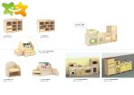 Healthy Safe Kindergarten School Furniture Burr Free Attrative Colors Wood