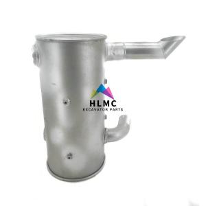 China Daewoo DH55 Excavator Spare Parts Silencer Muffle DH55 D 220 H 490 IN 51 EX 63.5 Clamp 50*55 factory