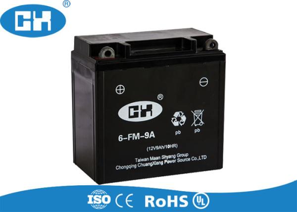 Durable 12v 9ah Battery Motorcycle , Sealed Battery For Motorcycle Acid