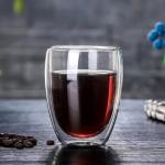 Egg Shaped 250ml 350ml 450ml Double Glass Water Cup
