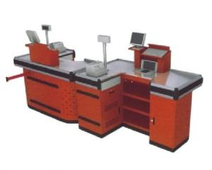 China Double sided Supermarket Checkout Counter Stainless Countertops Anti - slip factory