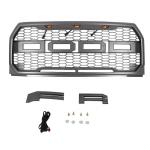 Matte Black Ford Raptor Parts Ford F150 Mesh Grill With LED Lights