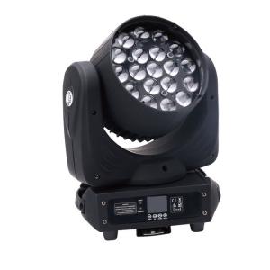 China Disco Concert Stage Moving Head Light Rgbw LED Wash With Zoom 19pcs 15w Lamp factory