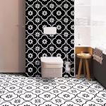 Nordic INS Style Black White Glazed Porcelain Tiles 300*300mm For Floor And