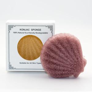 China Red Clay Various Colors Natural Konjac Sponge for Face and Body Wash factory