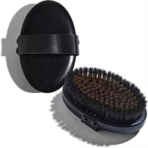 China Copper Fiber Body Dry Brush Mixed Boar Horse Bristle Brush Customize Logo factory