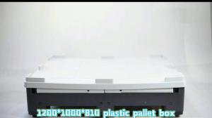 China 1200*1000*810mmGood Quality foldable stackable plastic storage pallet box container bin Manufacturer factory