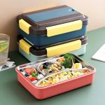 304 Stainless Steel 4 Compartment Children Bento Lunch Box For Kids Food