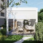 Intelligent outdoor aluminum alloy electric louver gazebo courtyard garden