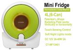 Mini Fridge, 12V Thermoelectric Portable Cooler & Warmer 4L,6-Can