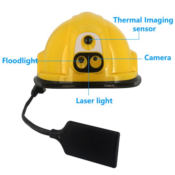 4G Smart Temperature Measuring Helmet Camera Android 7.1Bluetooth4.0 GPS Led