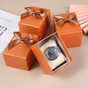 Custom Rigid Paper Watch Box Premium Jewelry Gift Box With Structure & Gold Foil