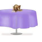 Premium Disposable Plastic Table Skirts , 84" Inch Round Plastic Table Covers