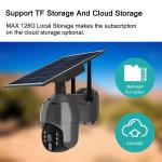 2MP Solar Powered CCTV Camera Wireless 8W Solar Panel Pan Tilt 360 View IP65