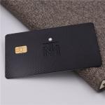 Custom Luxury Metal Credit Card Laser Cut Engraved Matte Black Stainless Steel