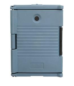 China Blue Cold Food Transport Container With Detachable Lid Four Wheel Base / Lightweight Design factory