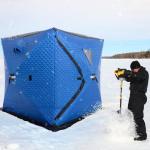 Portable Fishing Tackle Set Ice Fishing Shelter Insulated Ice Fishing Pop Up