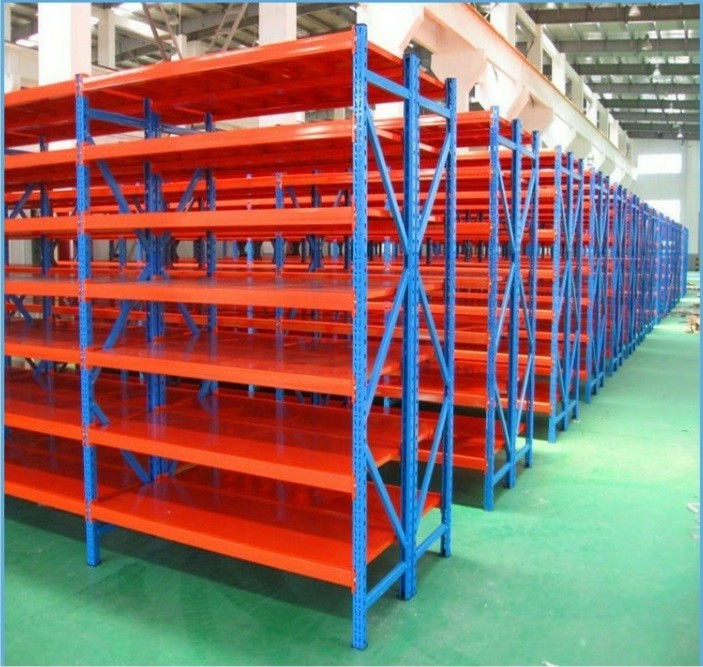 Durable Steel Medium Duty Shelving System Upright Frame For Warehouse Storage