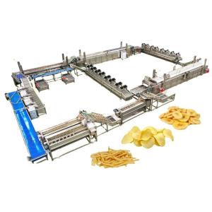 China Fully Automatic 100kg/h Electric Heating Half Frozen French Fries Fry Production Line factory