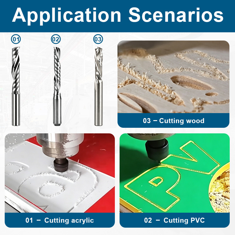 High quality solid carbide single edge milling cutter and double-edged composite edge CNC engraving tool