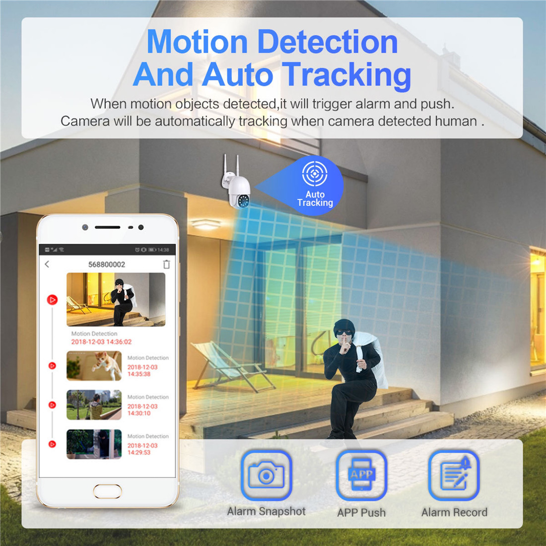 Unistone 2/3MP WIFI Dual Light Speed Dome with AI Human Detection Product model:CA0242 Communication type:Wi-Fi Passed