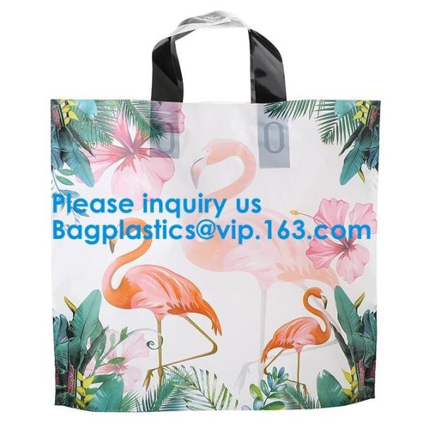 China Corn Starch Made Biodegradable&Compostable Flexi Soft Loop Handle Plastic Bag,Soft Loop Handle Plastic Shopping Bag with factory