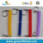 Colored Plastic Key Ring Badge Coiled Bungee Cord Expanding Chain