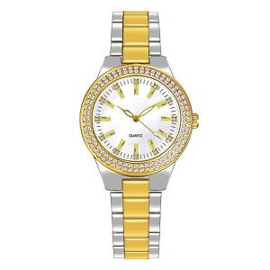 China IPG Electroplating Quartz Movt Genuine Diamond Watch 8mm Dial Thickness factory