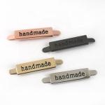 Letter Shaped Handmade Metal Labels Alloy For Bags ROSH OEM