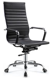 China High End Excecutive High Back Office Chair Pu Leather Chrome Arm Waterproof factory