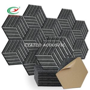 China Durable Flexible Hexagon PET Acoustic Panels For Studio factory