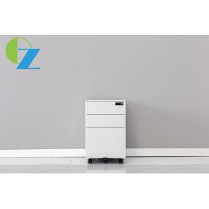 Customized 3 Drawer Under Desk File Cabinet Side Handle With Password Key