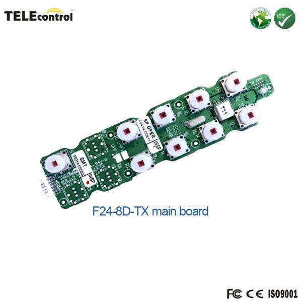 China Tele Crane remote controller F24-8S emitter main PCB board with 8 double speed buttons factory
