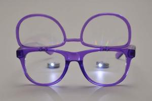 China Thicken Lense 3D Fireworks Glasses , Plastic Diffraction Glasses factory
