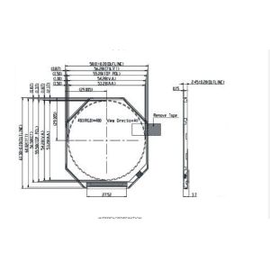 3 Inch Round TFT LCD Display 480x480 RGB 24 Bit SPI Interface 450 CD/M2