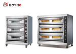 Three Deck Nine Trays Stainless Steel Bakery Deck Oven commercial kitchen bakery