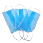 Daily Use 3 Ply Disposable Face Mask Blue Color Earloop Low Resistance To