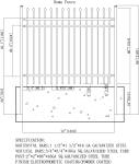 8ft Metal Residential Iron Wrought Fence Commerical Garden Privacy Fence Panels