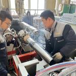 PVC Corrugated Pipe Extrusion Line Double Wall For Drainage Pipe