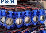 DIN3354 cast iron wafer butterfly valve without pin