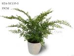 Simulated Fake Fern Tree , Fake Outdoor Ferns Easy To Care With Ceramic Like Pot