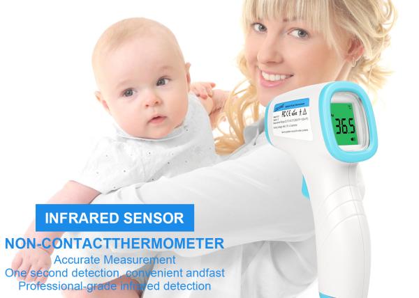 Non Contact Digital Infrared Forehead Thermometer Gun With LED Display , Adults
